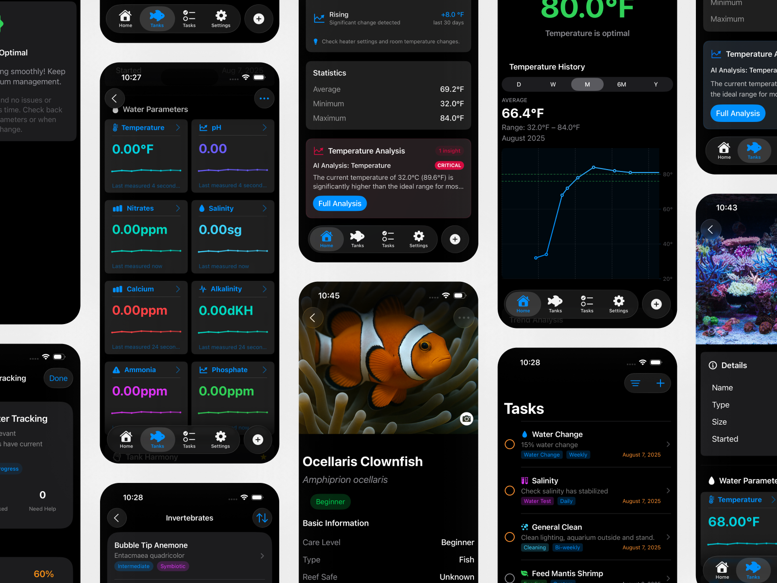 TankSync Complete Feature Overview - Multiple App Screens